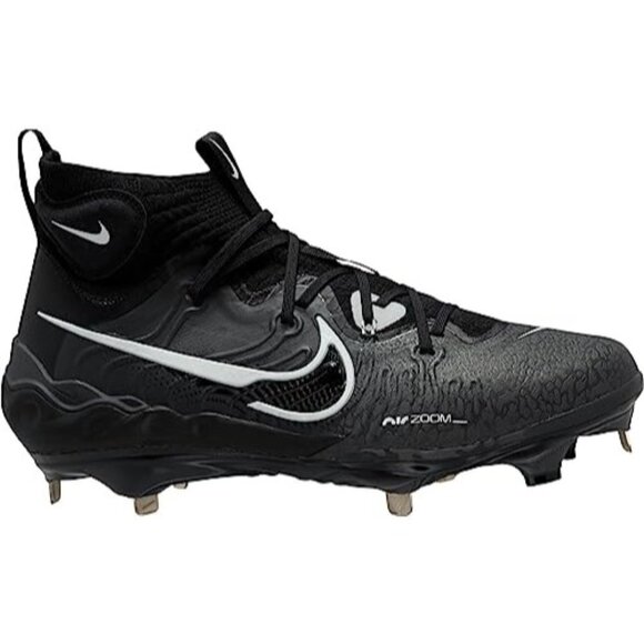 NEW! Nike Alpha Huarache Air Zoom Black Men's Baseball Cleats Shoes Size 7 - Picture 1 of 9